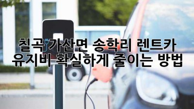 칠곡 가산면 송학리 렌트카 유지비, 확실하게 줄이는 방법!