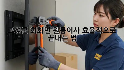 고성군 회화면 원룸이사, 효율적으로 끝내는 법 🚀