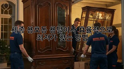 세종 용호동 용달이사, 효율적으로 최저가 찾는 방법!